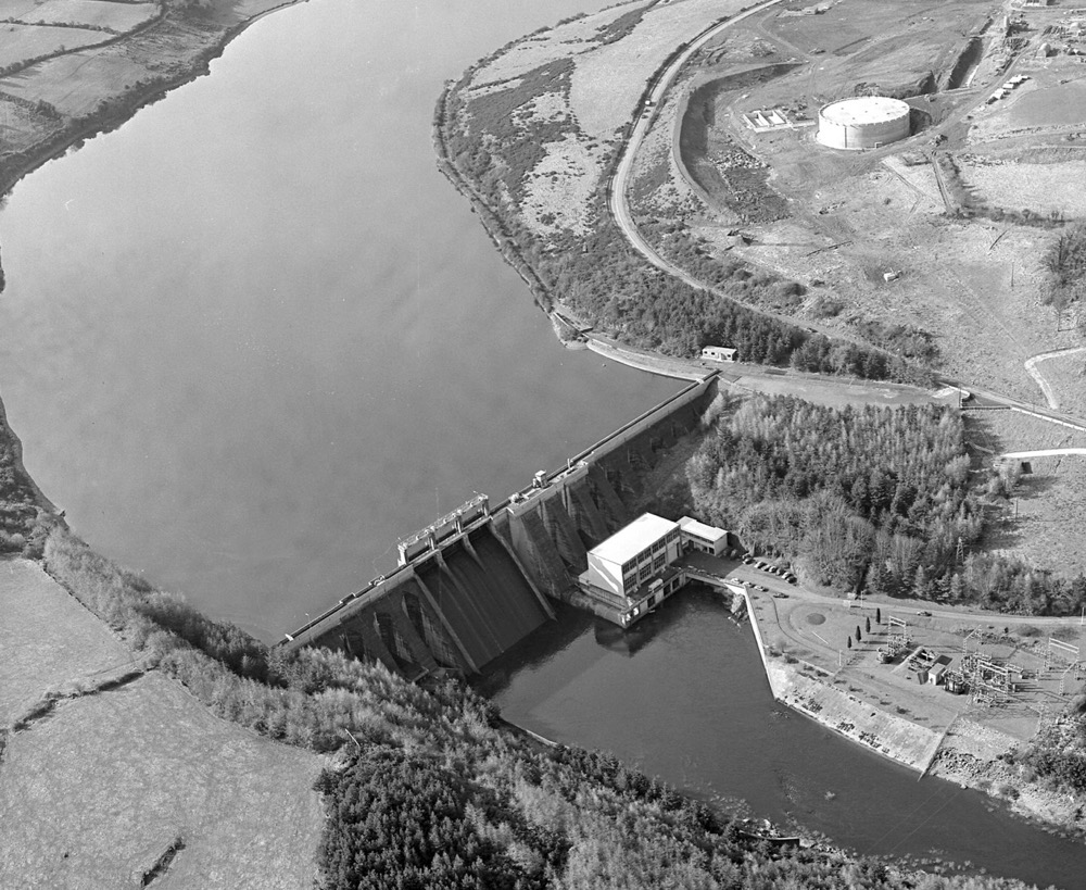 Aerial View of Dam