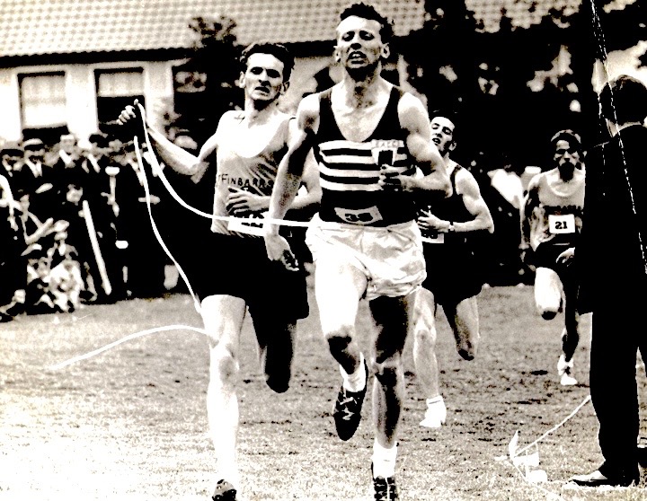 Star athlete Jerome O’Leary on his way to victory in a 440 yards race at Ballinspittle in the late 60s