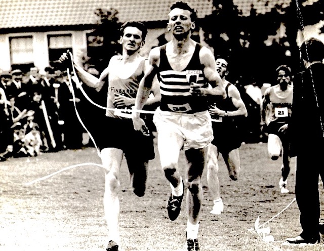 Star athlete Jerome O’Leary on his way to victory in a 440 yards race at Ballinspittle in the late 60s